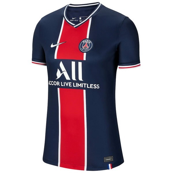 Camiseta Paris Saint Germain Replica Primera Ropa Mujer 2020/21 Azul